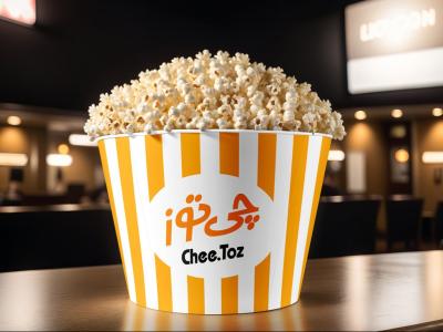  لایه باز موکاپ ظرف پاپ کورن