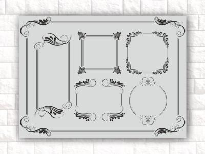 مجموعه طرح لایه باز کادر و حاشیه