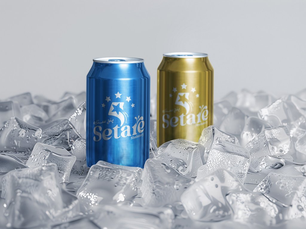  لایه باز موکاپ قوطی نوشیدنی