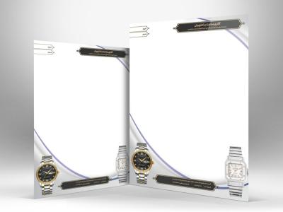 دانلود طرح لایه باز سربرگ ساعت فروشی PSD | سربرگ فروشگاه ساعت مچی شیک و قابل ویرایش