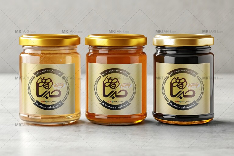 موکاپ-لایه-باز-شیشه-عسل