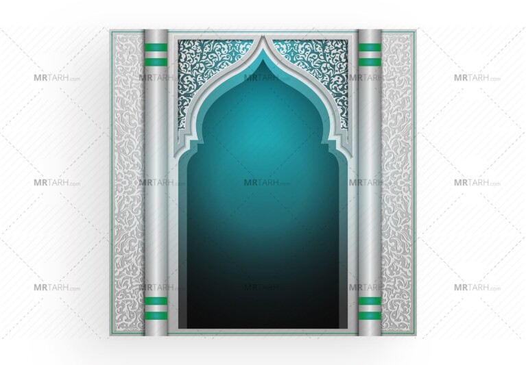 طرح-محراب-لایه-باز-مسجدی-ایلوستریتور