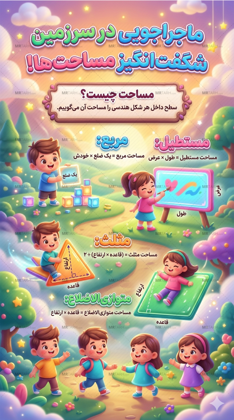 دانلود-پوستر-آموزشی-مساحت-اشکال-هندسی
