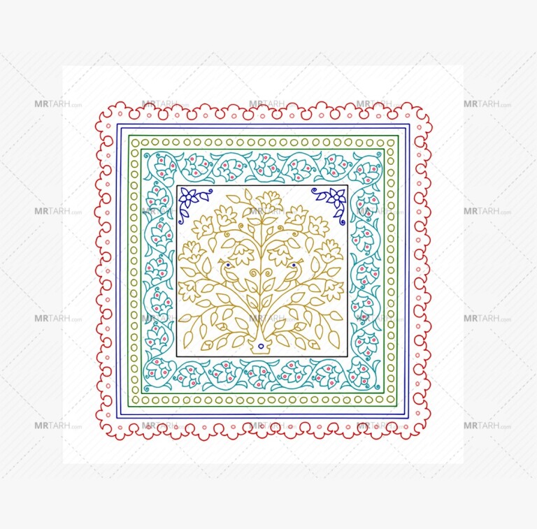 طرح-اسلیمی-گل-مرغ-طرح-لایه-باز-فتوشاپ