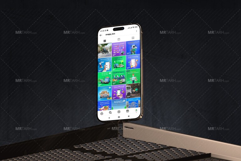 موکاپ-لایه-باز-تلفن-همراه