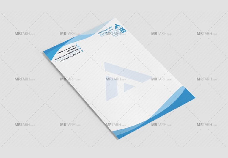 سربرگ-اداری-شرکتی-آبی-لایه-باز-فتوشاپ-psd