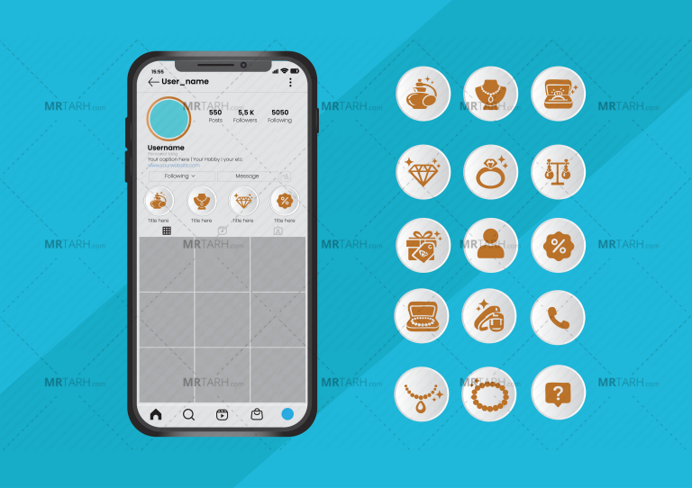 پکیج-اختصاصی-و-لوکس-۱۵-عددی-آیکون-هایلایت-اینستاگرام-و-روبیکا-مخصوص-طلا-و-جواهر-|-طرح-لایه-باز-طلافروشی-و-زیورآلات-(فایل‌های-PNG