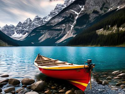 دانلود عکس با کیفیت 4k دریاچه و قایق