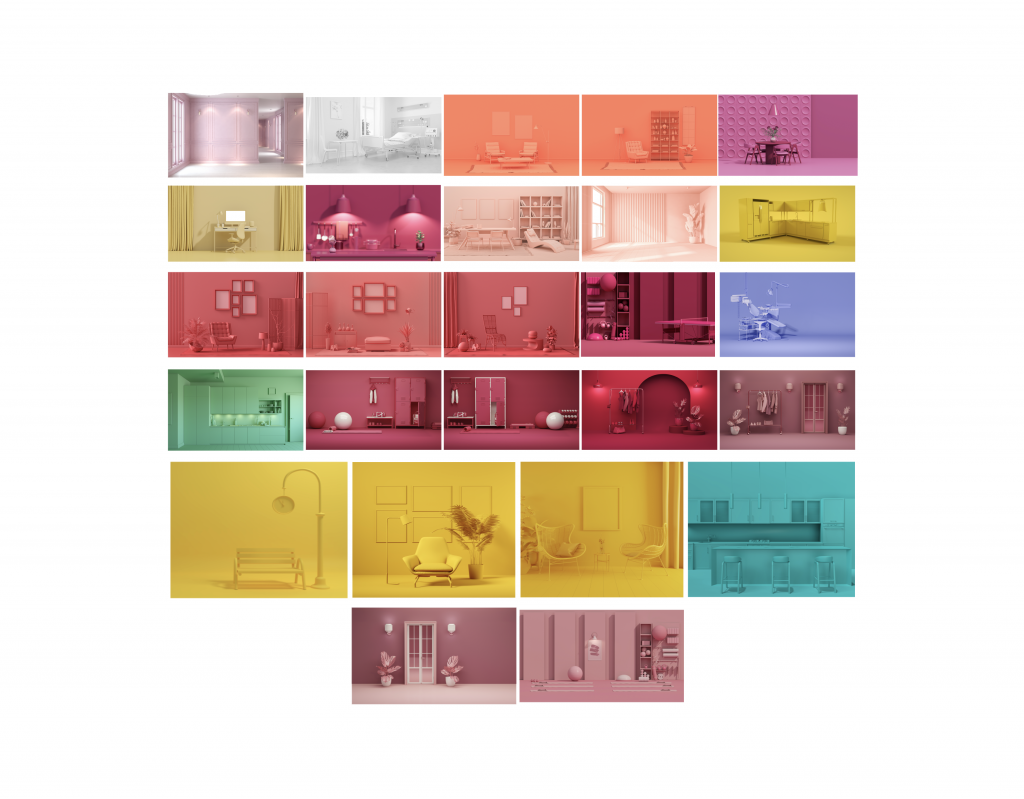 تصاویر استوک خانه های مینیمال رنگی