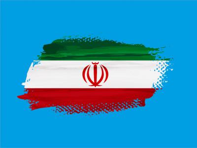 وکتور پرچم ایران طرح آبرنگی